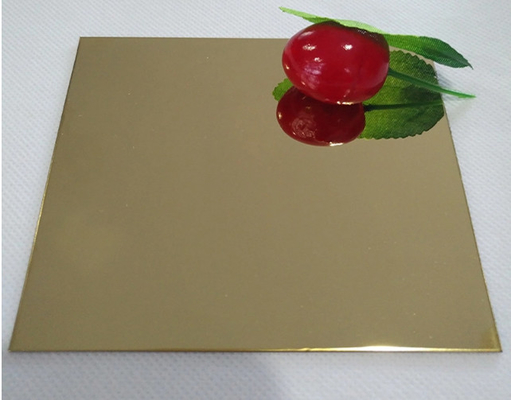 316 8K مرآة ذهبية الفولاذ المقاوم للصدأ ورقة لوحة الزخرفية الباردة المدرفلة 1 مم ورقة SS